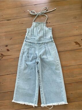 NWT Tulabee Denim Halter Jumpsuit - 2T